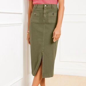 Talbots Olive Pencil Skirt NWT